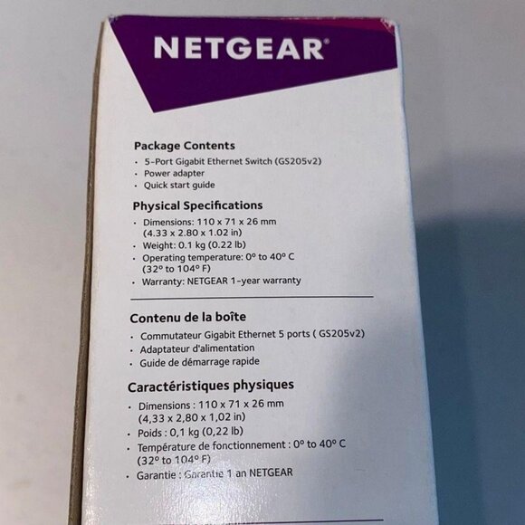Netgear 5-Port Gigabit Ethernet Switch Plug & Play Home & Office Networking - Picture 2 of 16